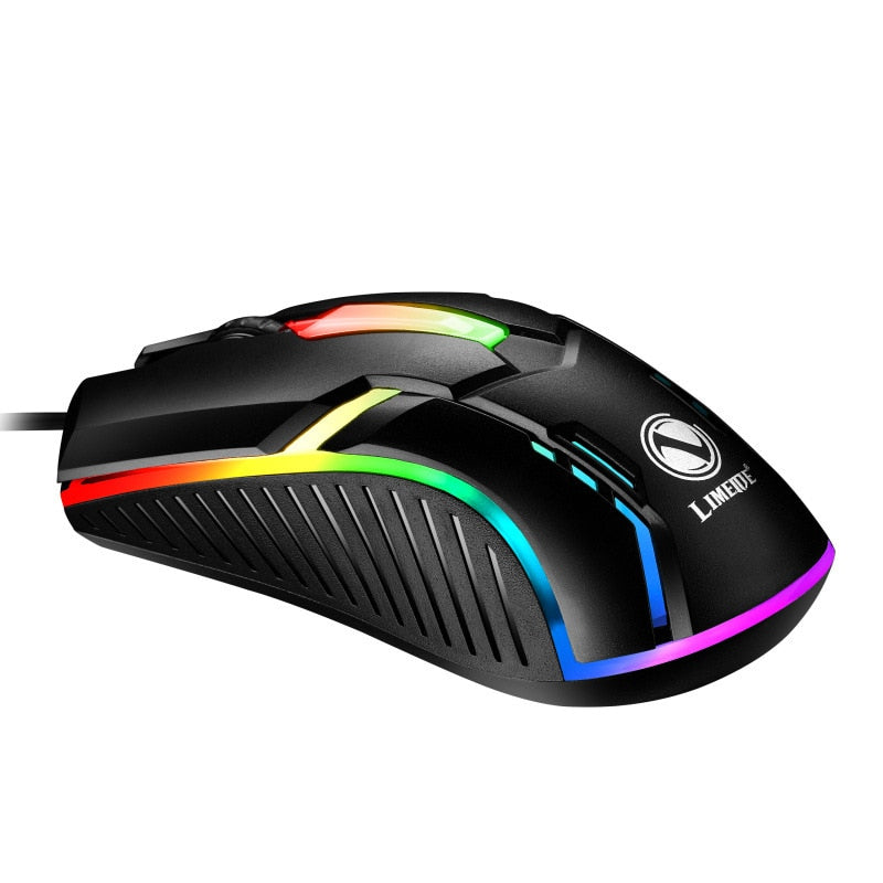 Limei S1 E-Sports LED Luminous Backlit Wired Mouse USB Wired For Desktop Laptop Mute Office Computer Gaming Mouse