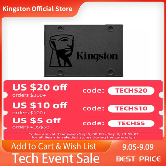 Kingston Digital A400 SSD 120GB 240GB 480GB SATA 3 2.5 inch Internal Solid State Drive HDD Hard Disk HD SSD 240 gb Notebook PC