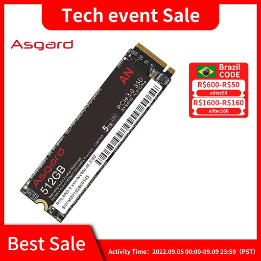 Asgard  M.2 ssd M2 512gb PCIe NVME 512GB 1TB 2TB Solid State Drive 2280 Internal Hard Disk for Laptop  Cache