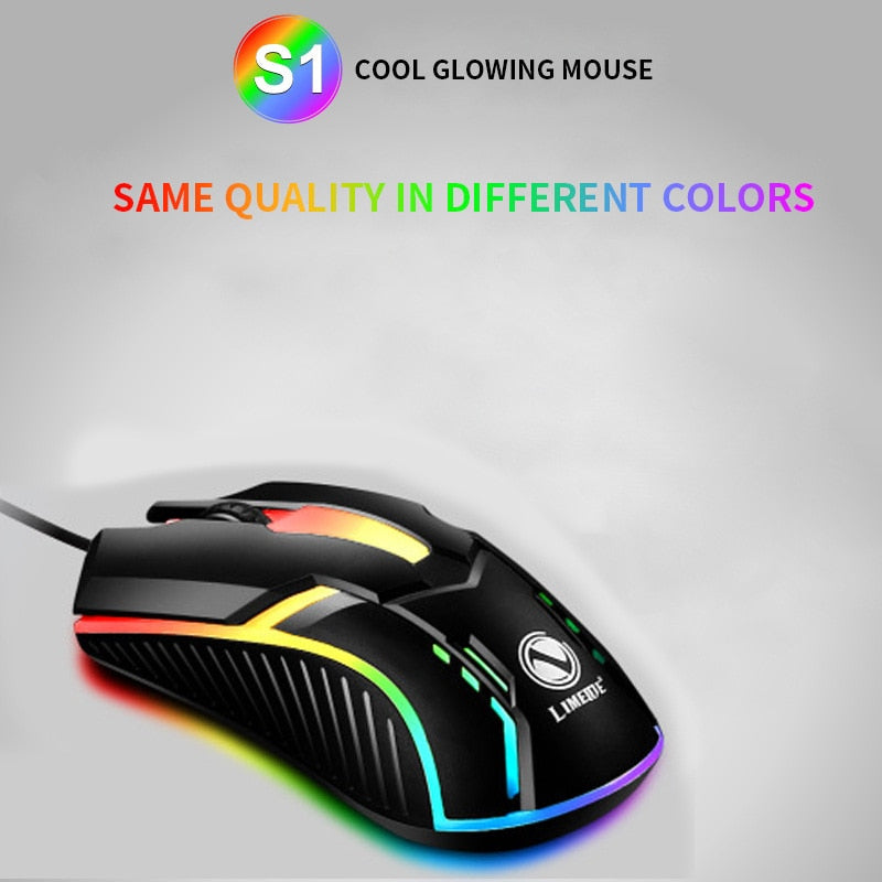 Li Magnesium S1 E-Sports Luminous Wired Mouse USB Wired Desktop Laptop Mute Computer Game Mouse